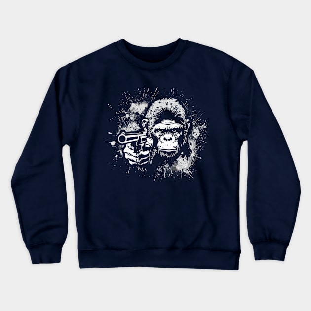 Gorilla Tactics Crewneck Sweatshirt by TooplesArt